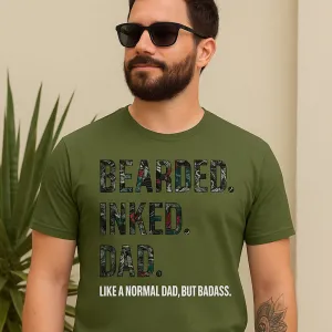 Bearded Inked Dad T-Shirt dad hats promo code