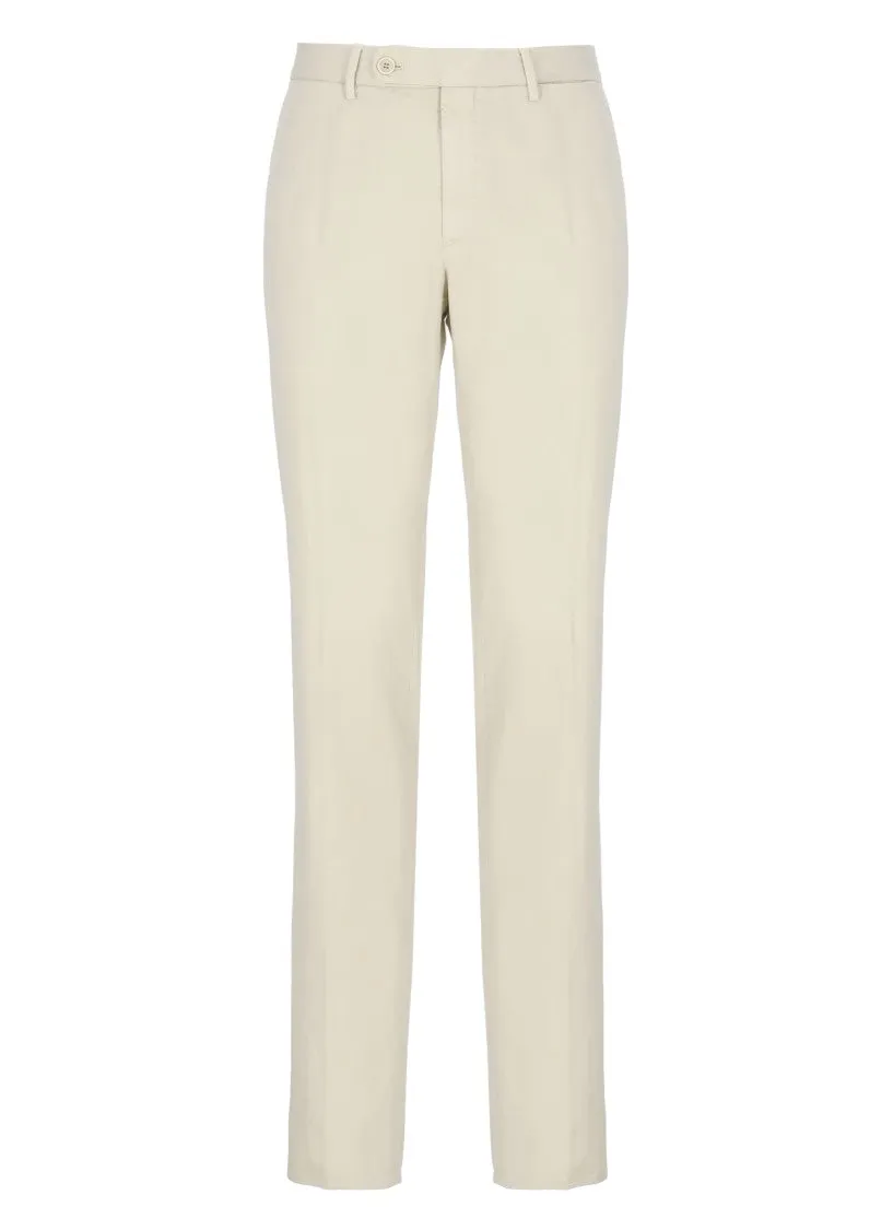 Beige Cotton Pants