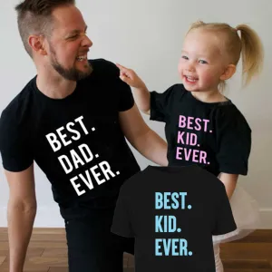 Best Dad Ever Matching Black T-Shirts (MRK X) mens dad clothes online