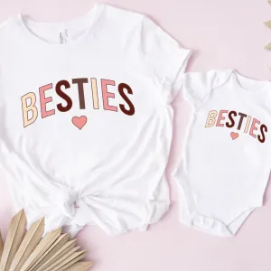 Besties Autumn Matching White T-Shirt & Baby Vest nursing tops best deals