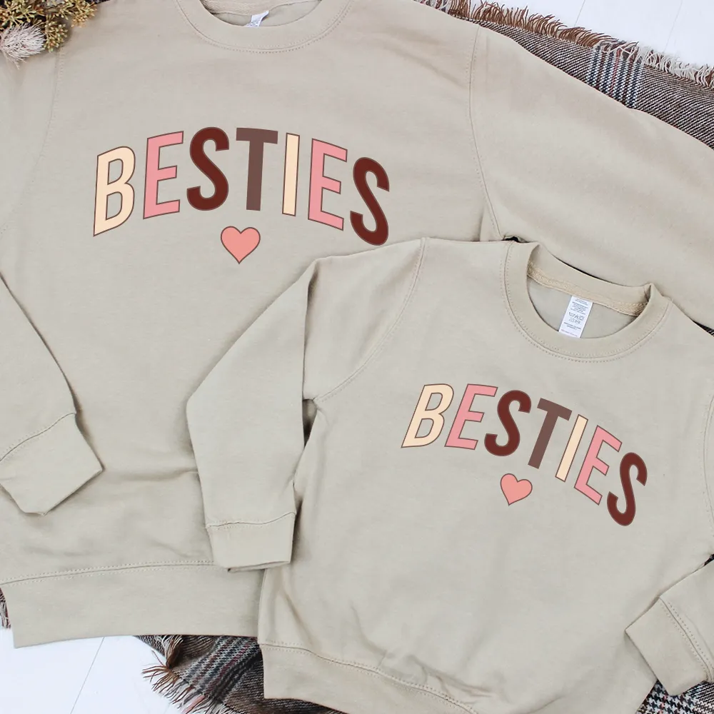 Besties Autumn Mum & Kid Matching Sweatshirts nursing tops best deals