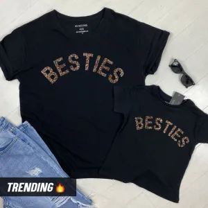 Besties Leopard Matching Black T-Shirts (MRK X) maternity leggings online