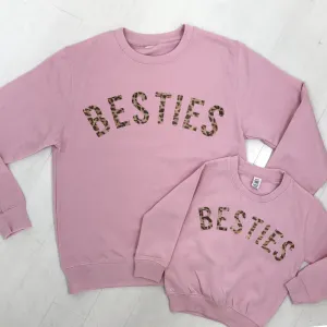 Besties Leopard Matching Sweatshirts (MRK X) nursing tops best deals
