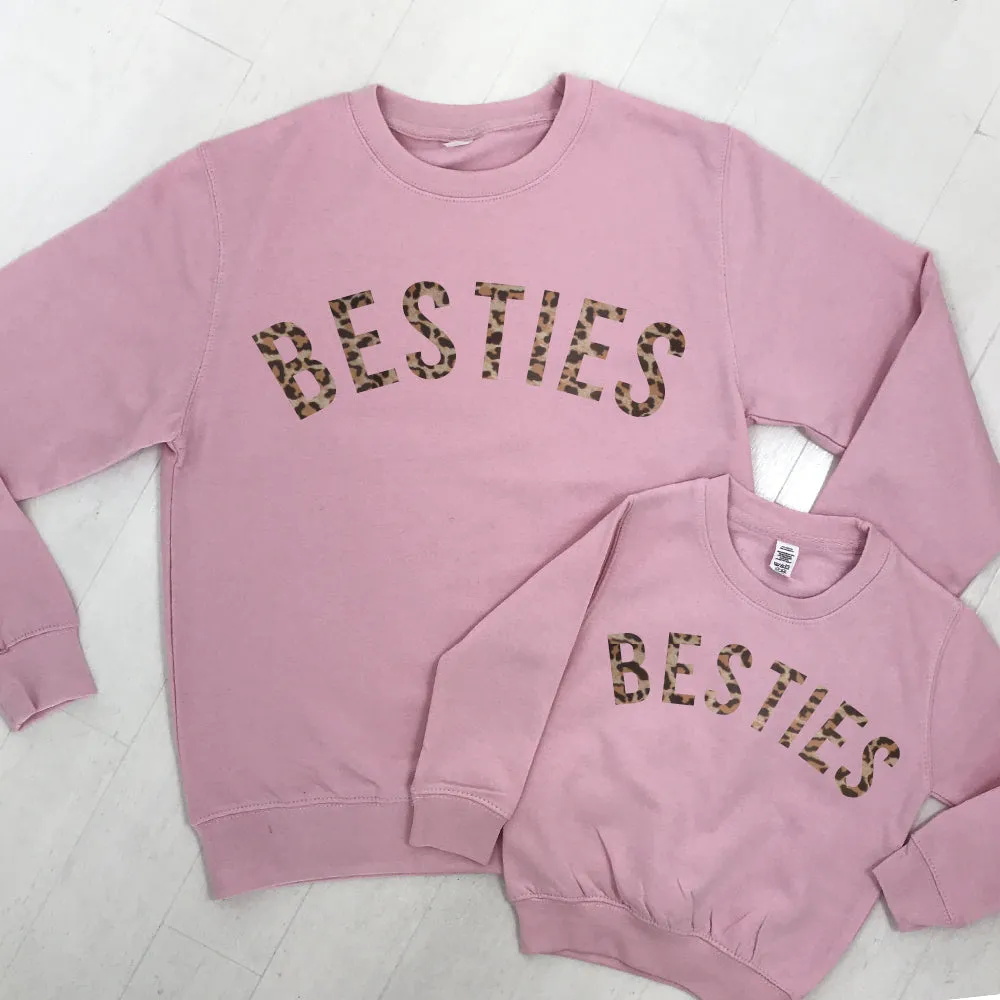Besties Leopard Matching Sweatshirts (MRK X) nursing tops best deals