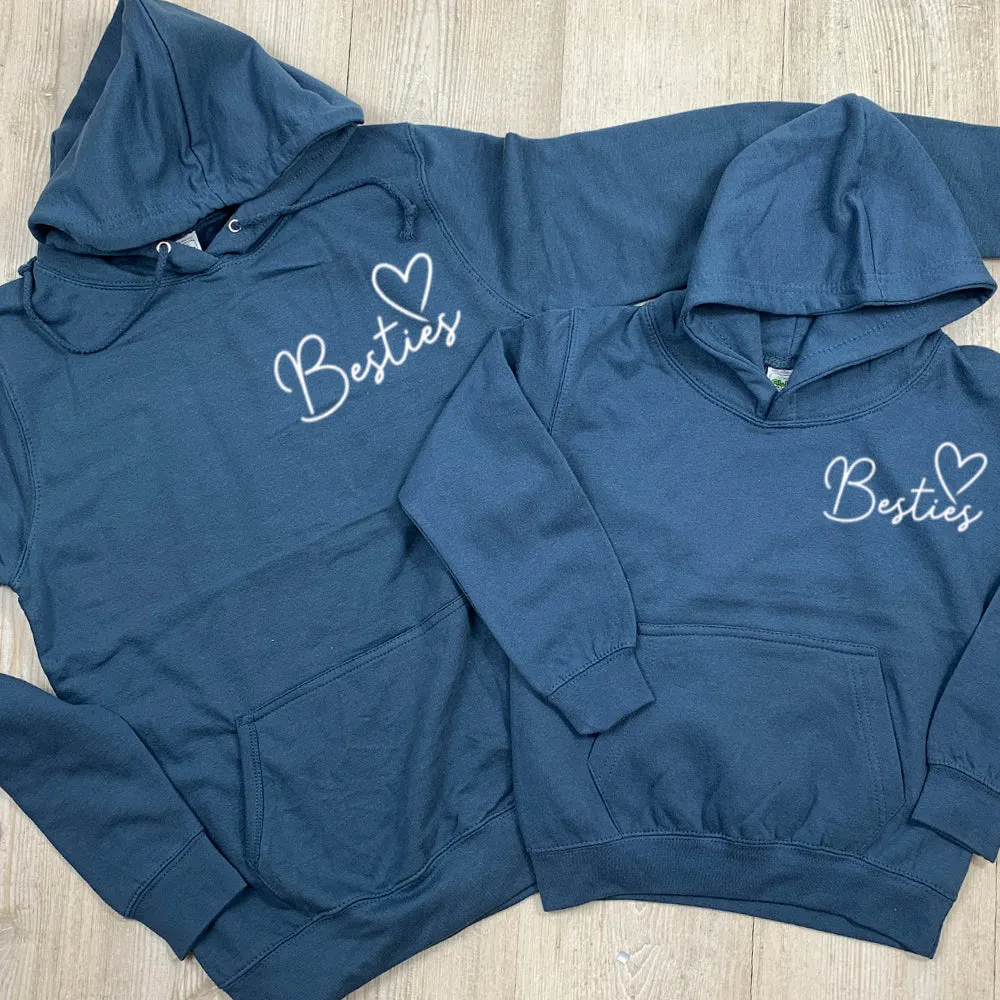Besties Mini Logo Mum & Kid Matching Hoodies (MRK X) baby bump outfits discount
