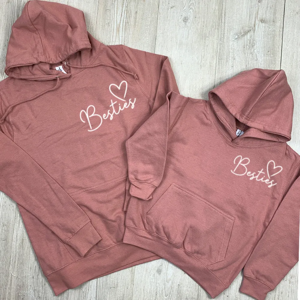 Besties Mini Logo Mum & Kid Matching Hoodies (MRK X) discount mum dresses