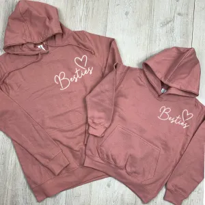 Besties Mini Logo Mum & Kid Matching Hoodies (MRK X) discount mum dresses