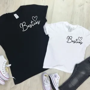 Besties Mini Logo Mum & Kid Matching Tees (MRK X) nursing tops best deals