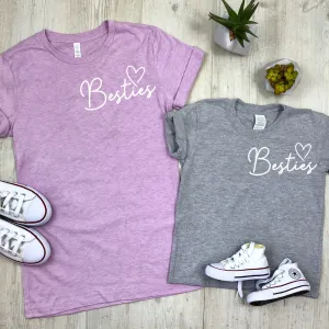 Besties Mini Logo Mum & Kid Matching Tees (MRK X) nursing tops best deals