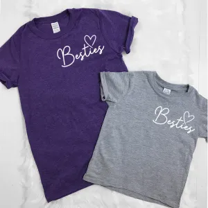 Besties Mini Logo Mum & Kid Matching Tees (MRK X) nursing tops best deals