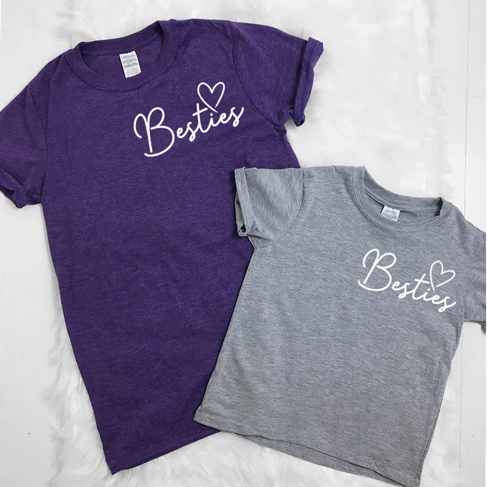 Besties Mini Logo Mum & Kid Matching Tees (MRK X) nursing tops best deals