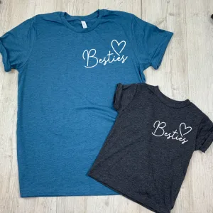 Besties Mini Logo Mum & Kid Matching Tees (MRK X) maternity wear outlet
