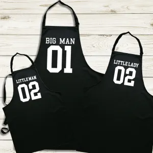 Big Man & Little Man/Lady Matching Aprons (MRK X) daddy outfits clearance