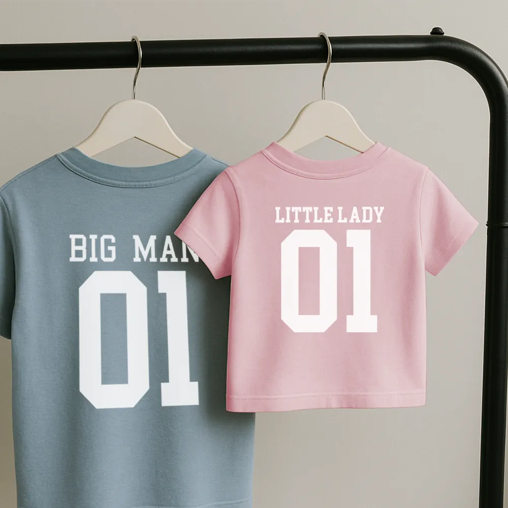 Big Man/Little Lady Daddy & Daughter Pastel Matching Tees (MRK X) mens dad clothes online