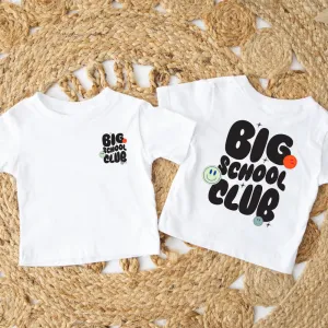 Big School Club Front & Back Graphic T-Shirt girls pajamas promo