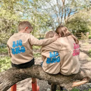 Big/Lil Bro & Sis kids Personalised Sand Sweatshirts boys fashion clearance