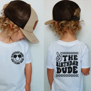 Birthday Dude Front & Back Graphic Kids Tee boys apparel promo code