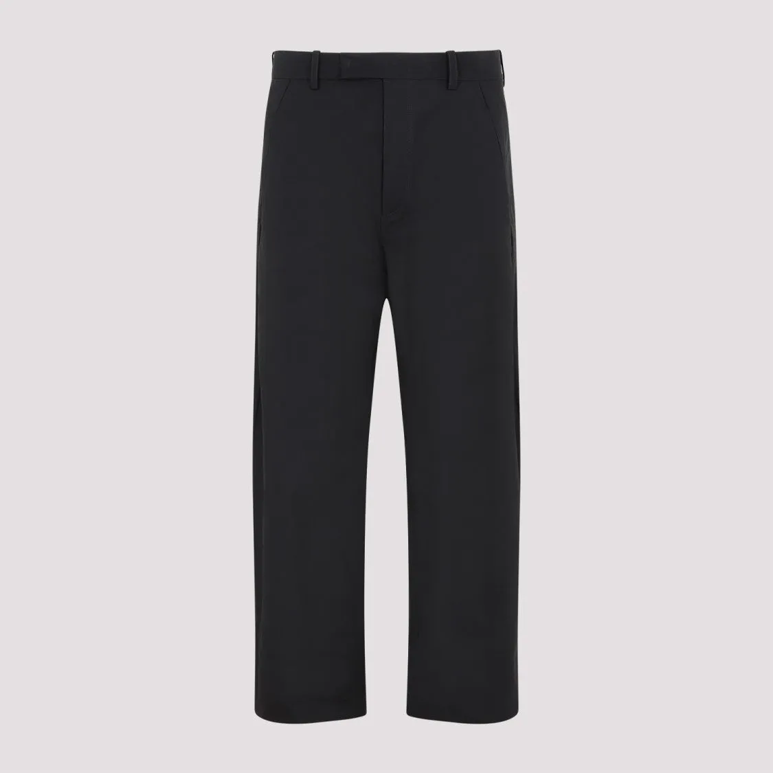 Black Cotton Uniform Leg Trouser
