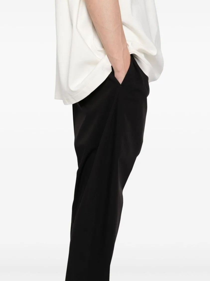 Black Cropped Track Pants