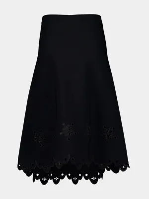 Black Melly Midi Skirt womens slacks clearance