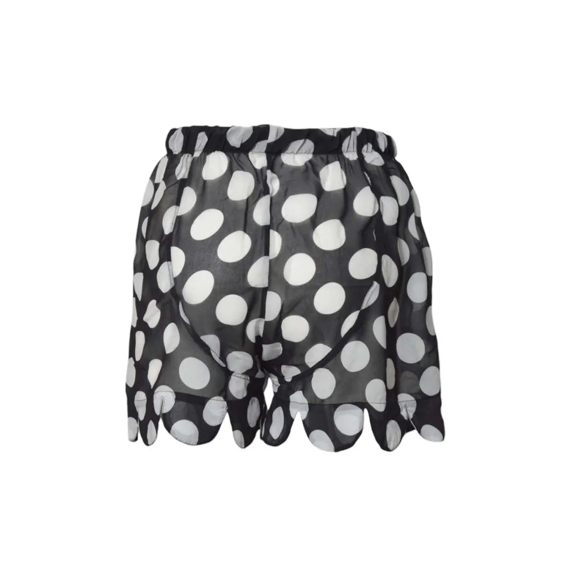 Black/White Polka Dot Voile Boxer Shorts