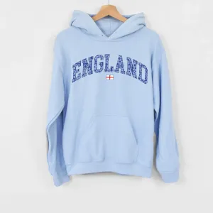 Blue Floral England Hoodie girls skirts clearance