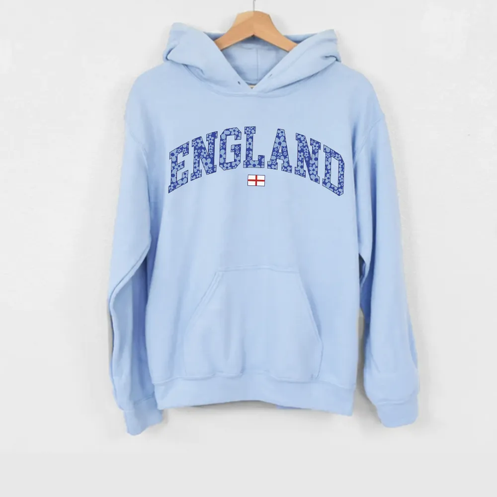Blue Floral England Hoodie girls skirts clearance