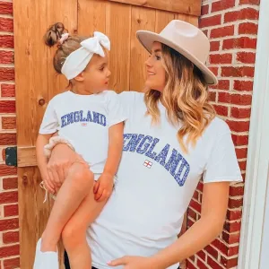 Blue Floral England Matching White T-shirts pregnancy jeans best price