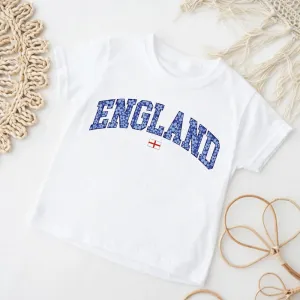 Blue Floral England White T-shirt girls jeans best deals