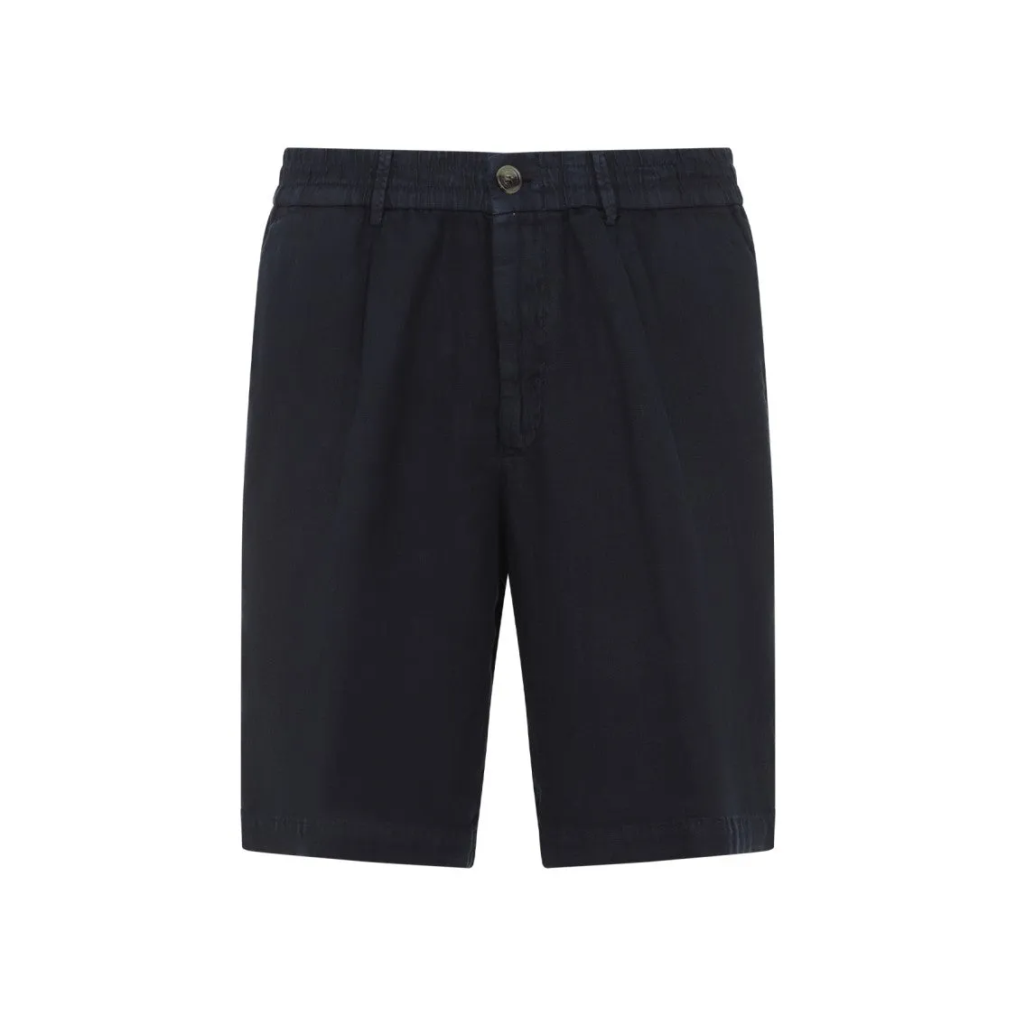 Blue Linen Bermuda