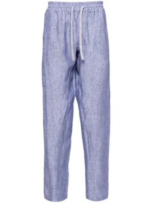 Bonifacio Striped Tapered Linen Trousers cheap bottoms online shop
