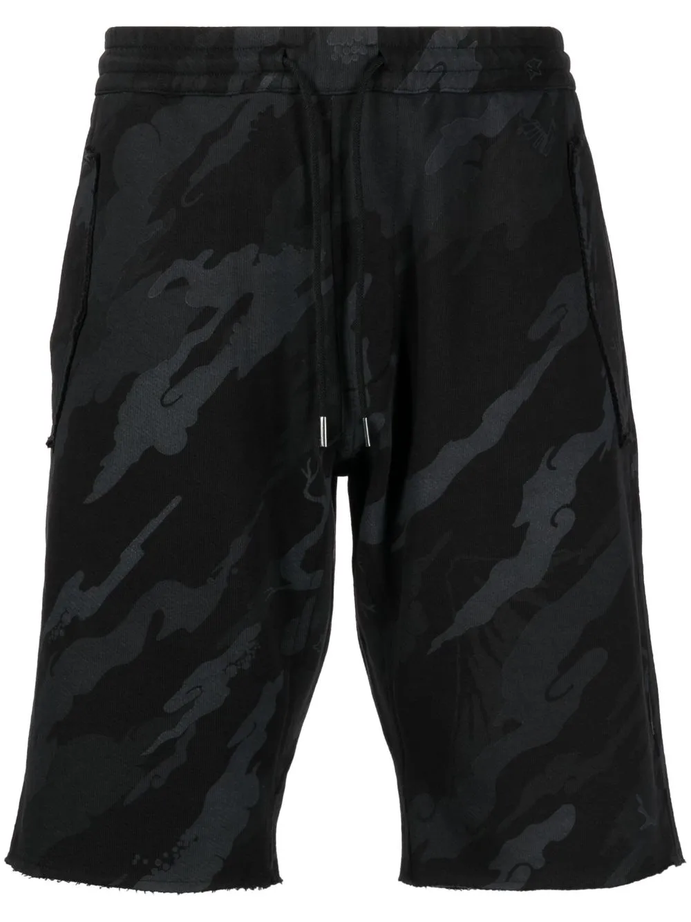 Bonsai Forest-Print Cotton Shorts cheap mens pants online