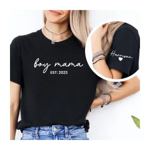Boy Mama Established Personalised Year T-Shirt pregnancy jeans best price