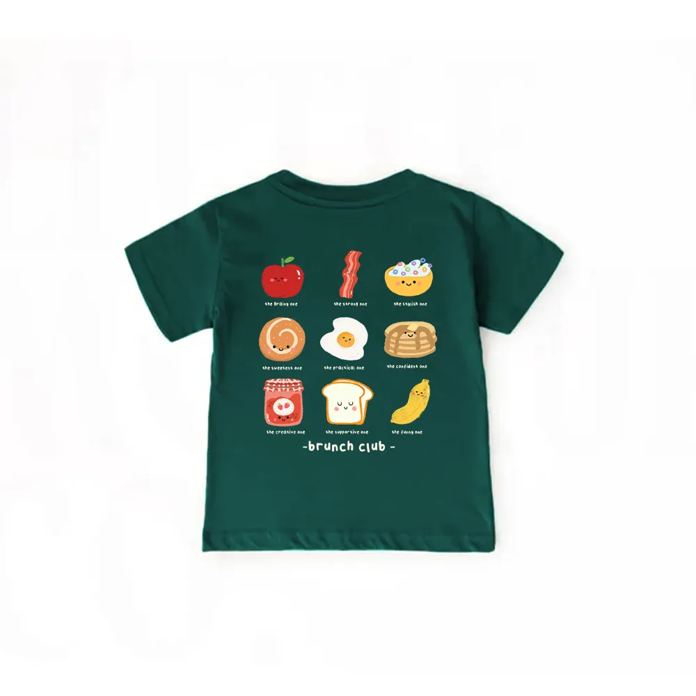 Brunch Club Kids Front & Back Graphic T-Shirt girls pajamas promo
