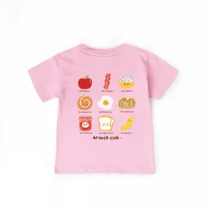 Brunch Club Kids Front & Back Graphic T-Shirt girls pajamas promo