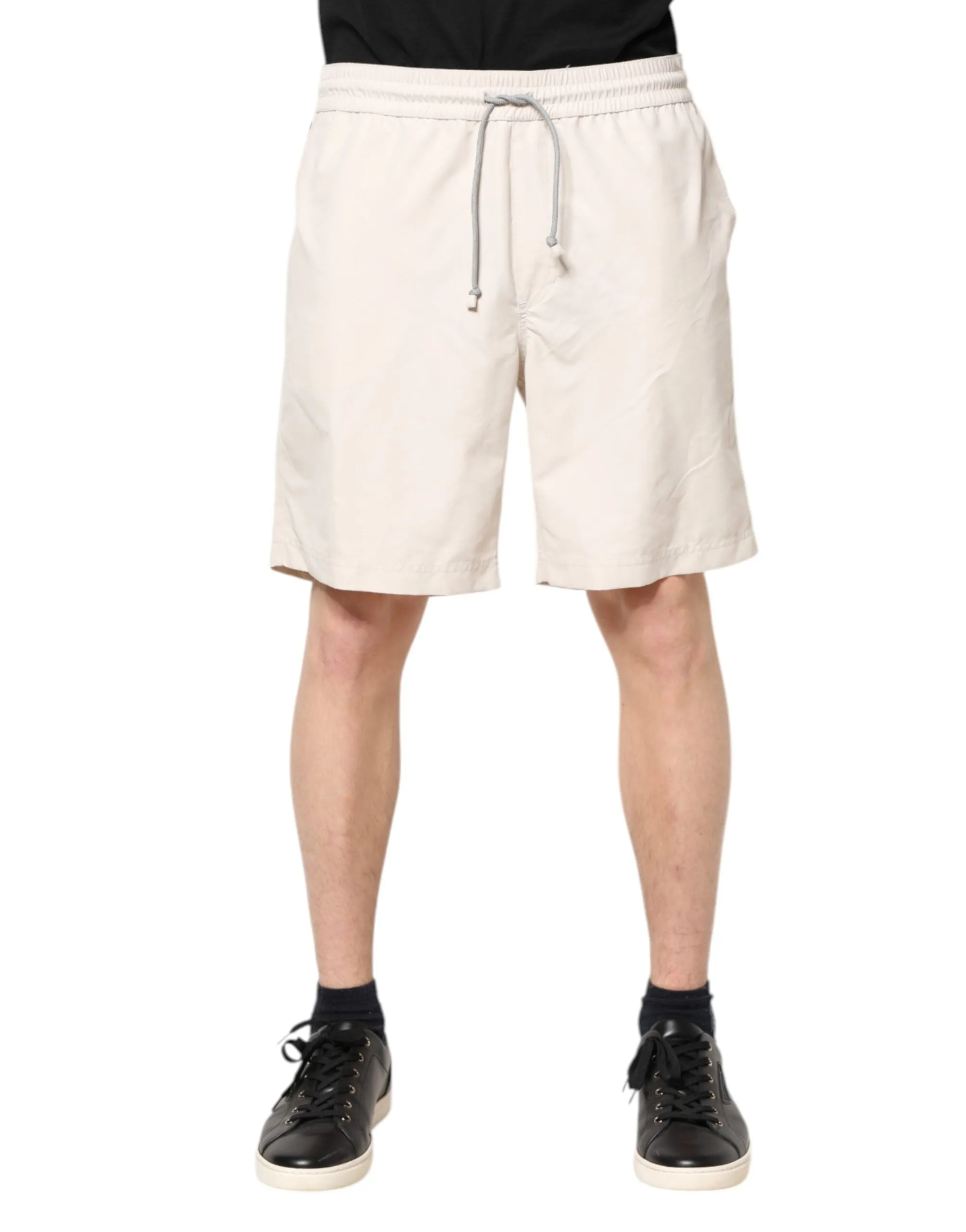 Brunello Cucinelli ivory Logo Men Bermuda SweatMen's Men's Shorts