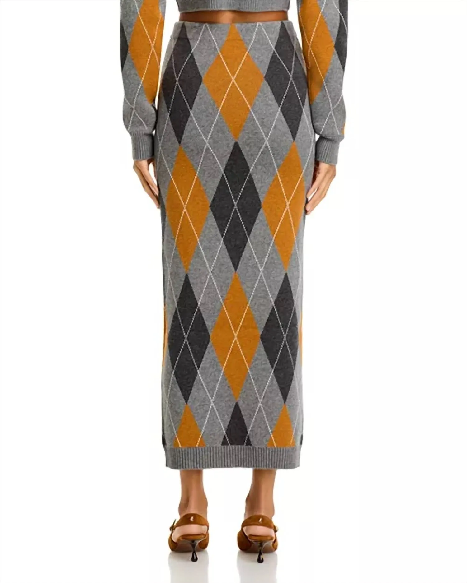 Callie Skirt In Cinnamon Slate Grey