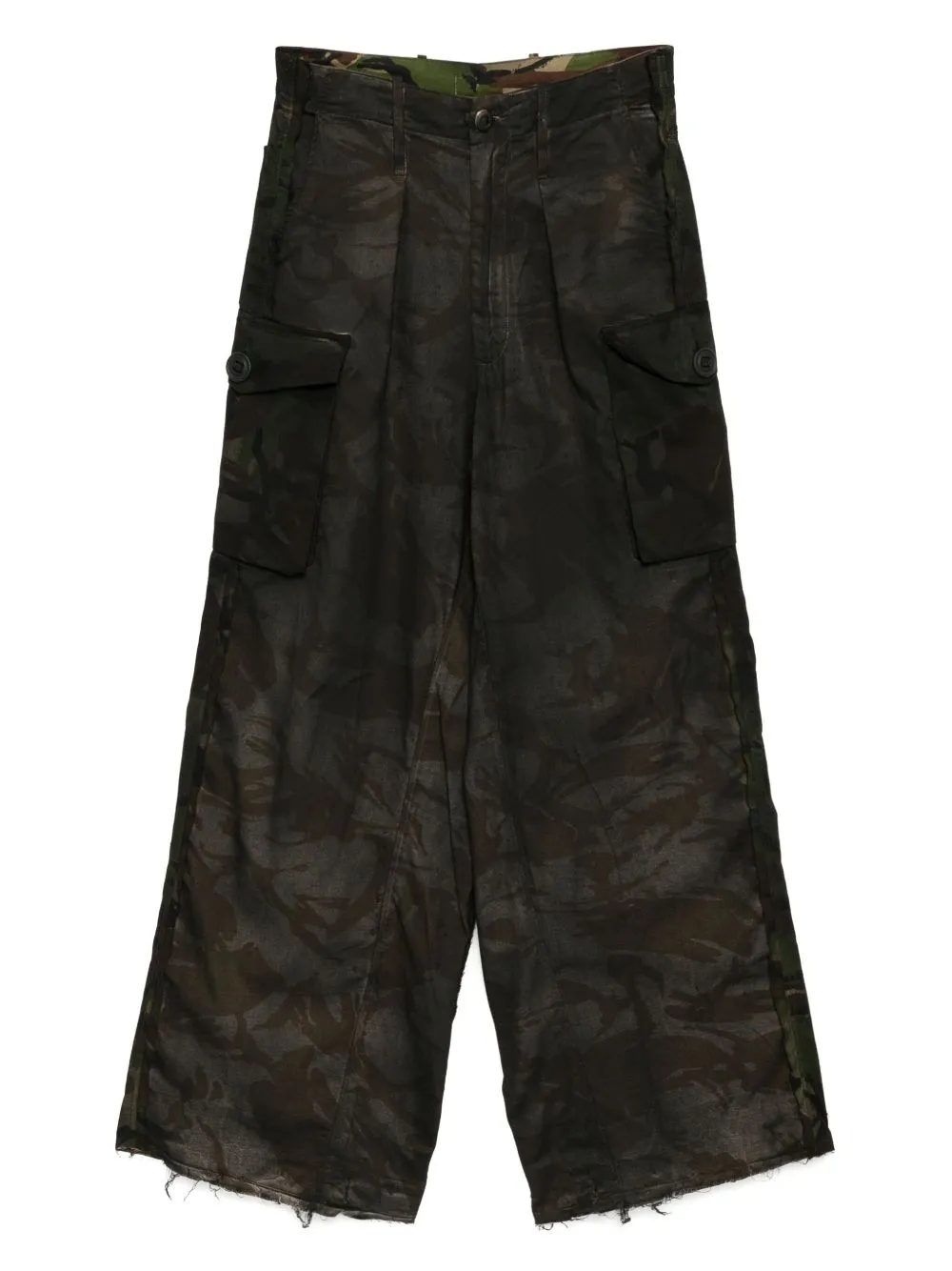 Camouflage-Print Cargo Trousers cheap bottoms online shop