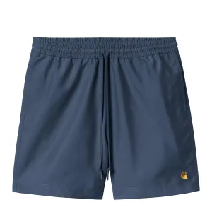 Carhartt WIP Chase Swim Trunks Dusky Blue / Gold mens shorts outlet store