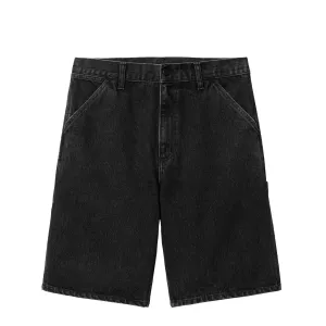 Carhartt WIP Single Knee Short Black Stone Washed mens shorts outlet store