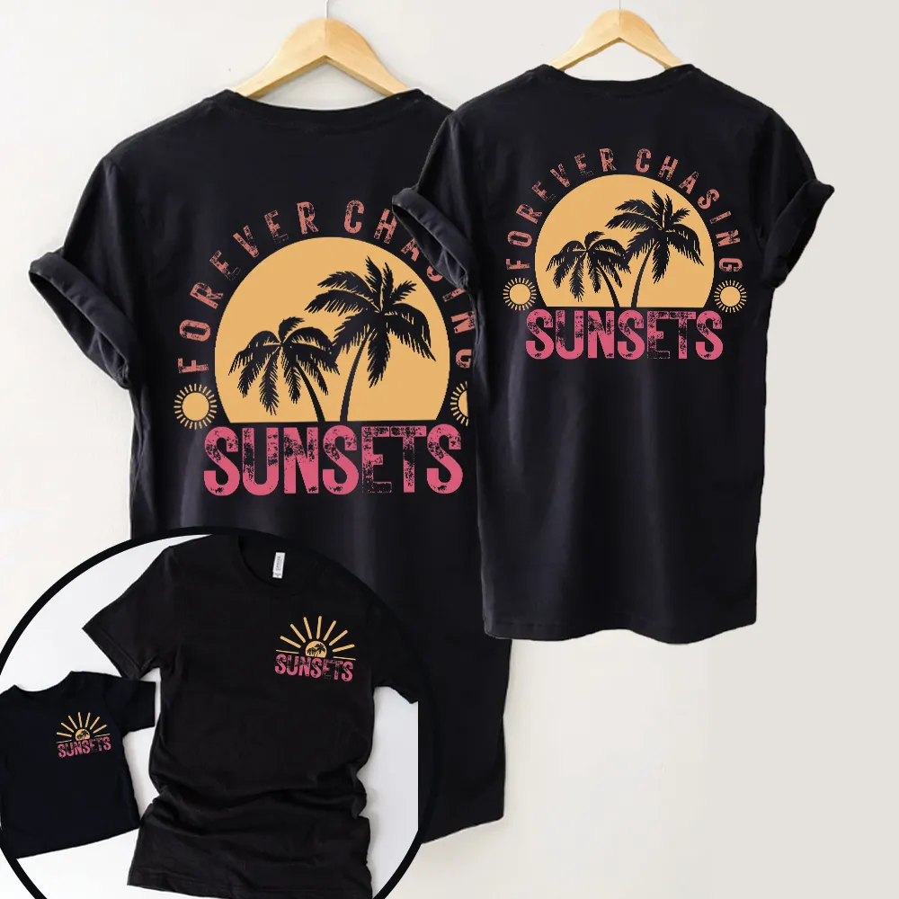 Chasing Sunsets Matching Black T-shirts maternity dresses promo
