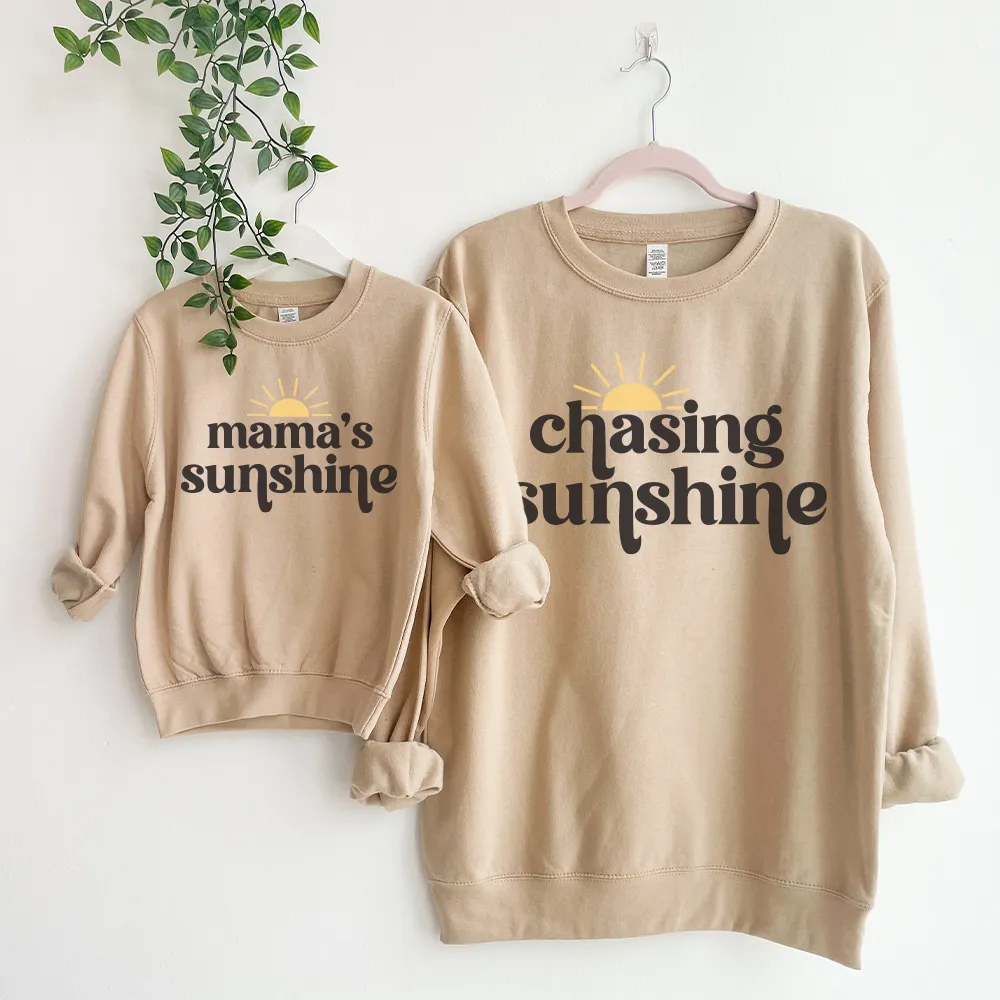 Chasing Sunshine & Mama's Sunshine Matching Sand Sweatshirts baby bump outfits discount
