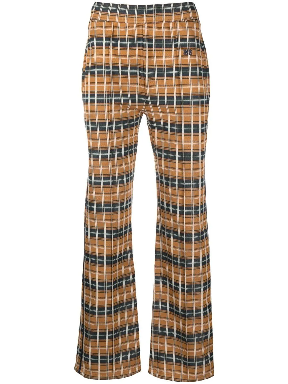 Check-Pattern Straight-Leg Trousers cheap bottoms online shop