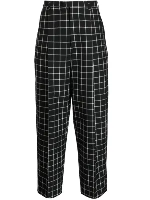 Checked Tapered Trousers cheap bottoms online shop