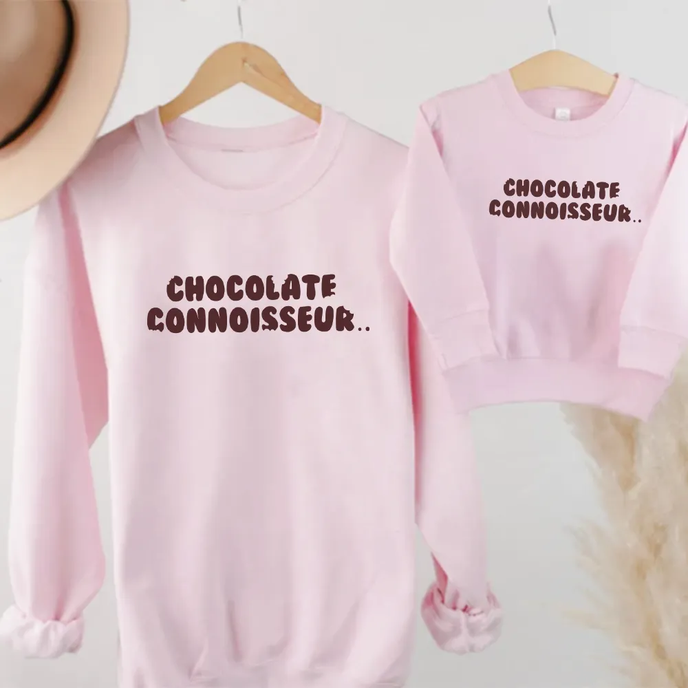 Chocolate Connoisseur Matching Pink Sweatshirts nursing tops best deals