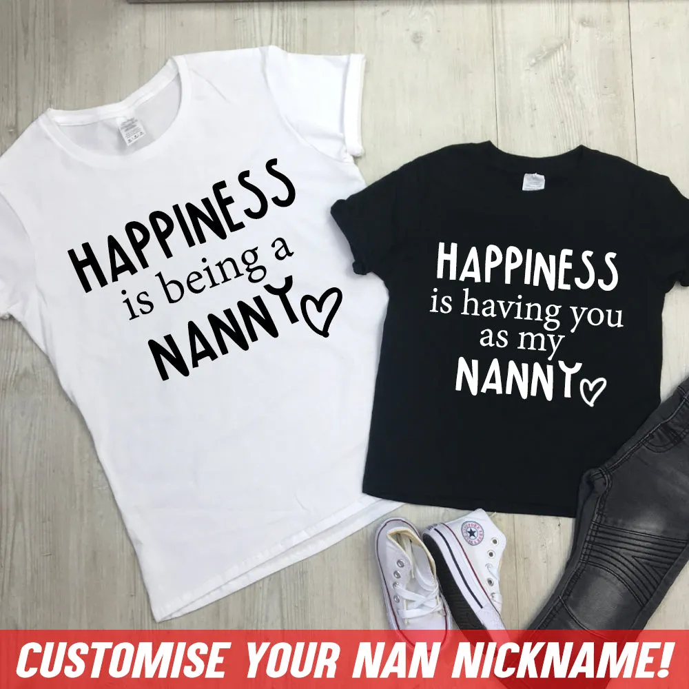 Choose Your Nan Nickname Happiness Tee (MRK X) maternity wear outlet
