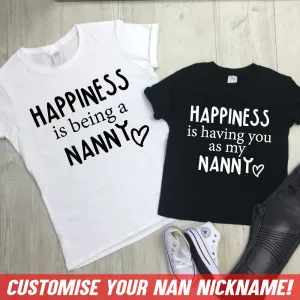 Choose Your Nan Nickname Happiness Tee (MRK X) maternity wear outlet