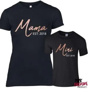 Choose Your Years Mama & Mini Established Black Tees (MRK X) mum blouses clearance
