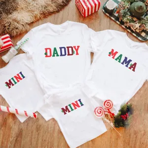Christmas College Daddy, Mama & Mini Family Matching T-shirts fathers day sale outfits