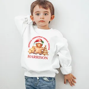 Christmas Cookie Tester Personalised Sweatshirt boys fashion clearance